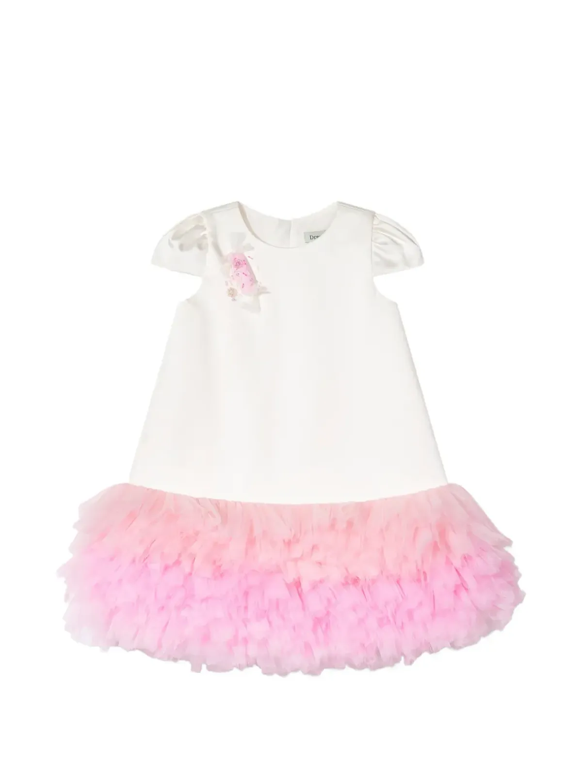 Dress & Fleur チュールトリムドレスセット - White - 画像2