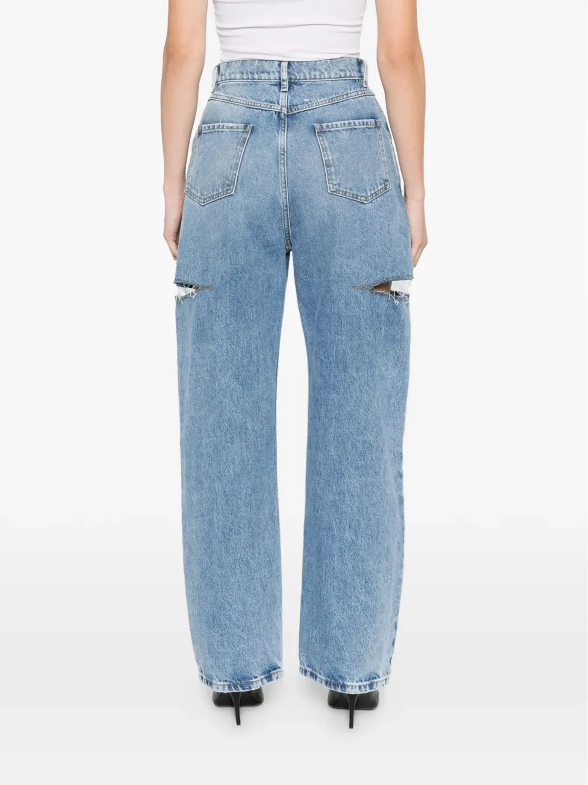 MM6 Maison Margiela カットアウトデニムジーンズ - 画像4