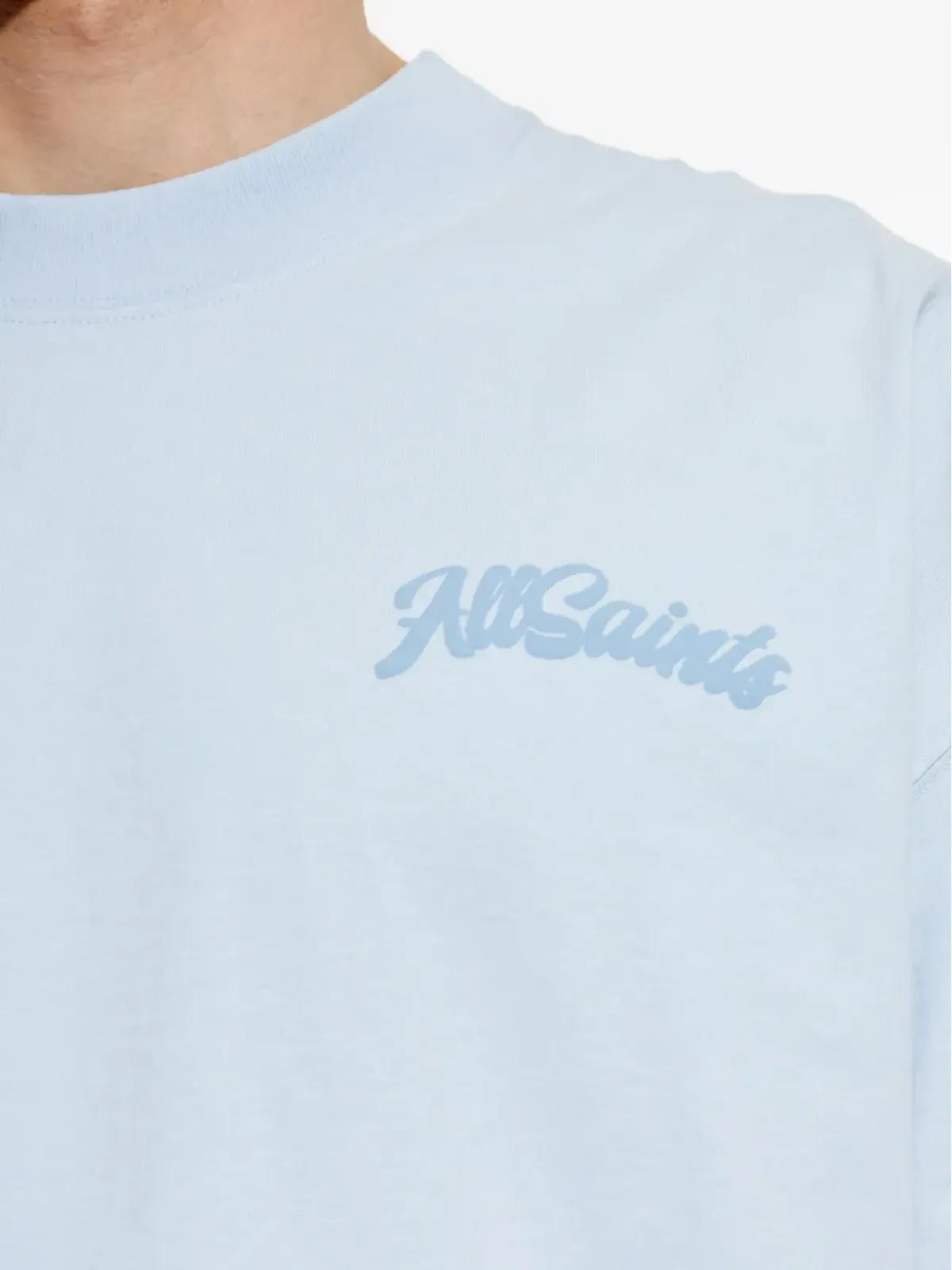 AllSaints Odyssey プリントロゴ Tシャツ ブルー - 画像5