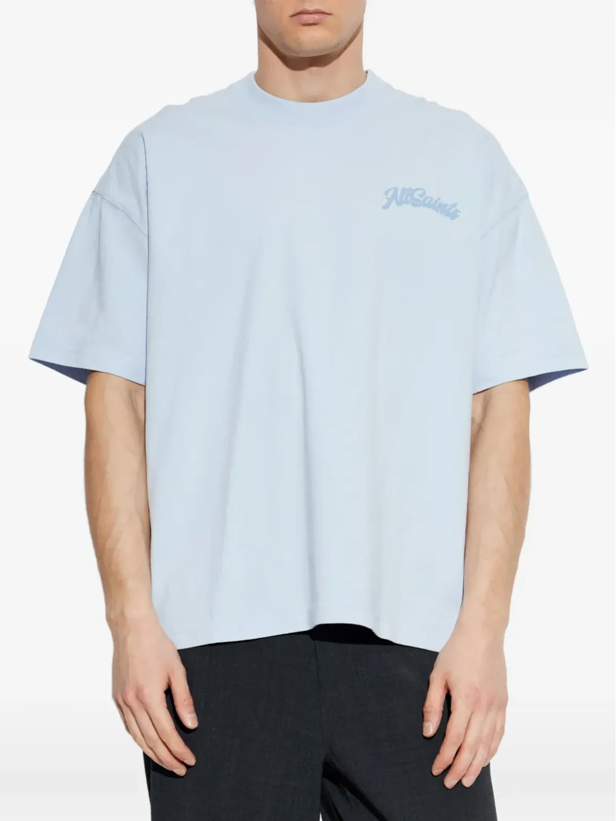 AllSaints Odyssey プリントロゴ Tシャツ ブルー - 画像3