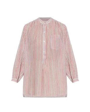 MARANT ÉTOILE サオチャ ストライプ ボタンシャツ - レッド - サムネイル1