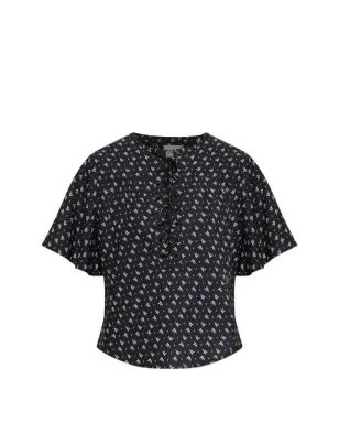 MARANT ÉTOILE Dianga レースアッププリントトップ - サムネイル1