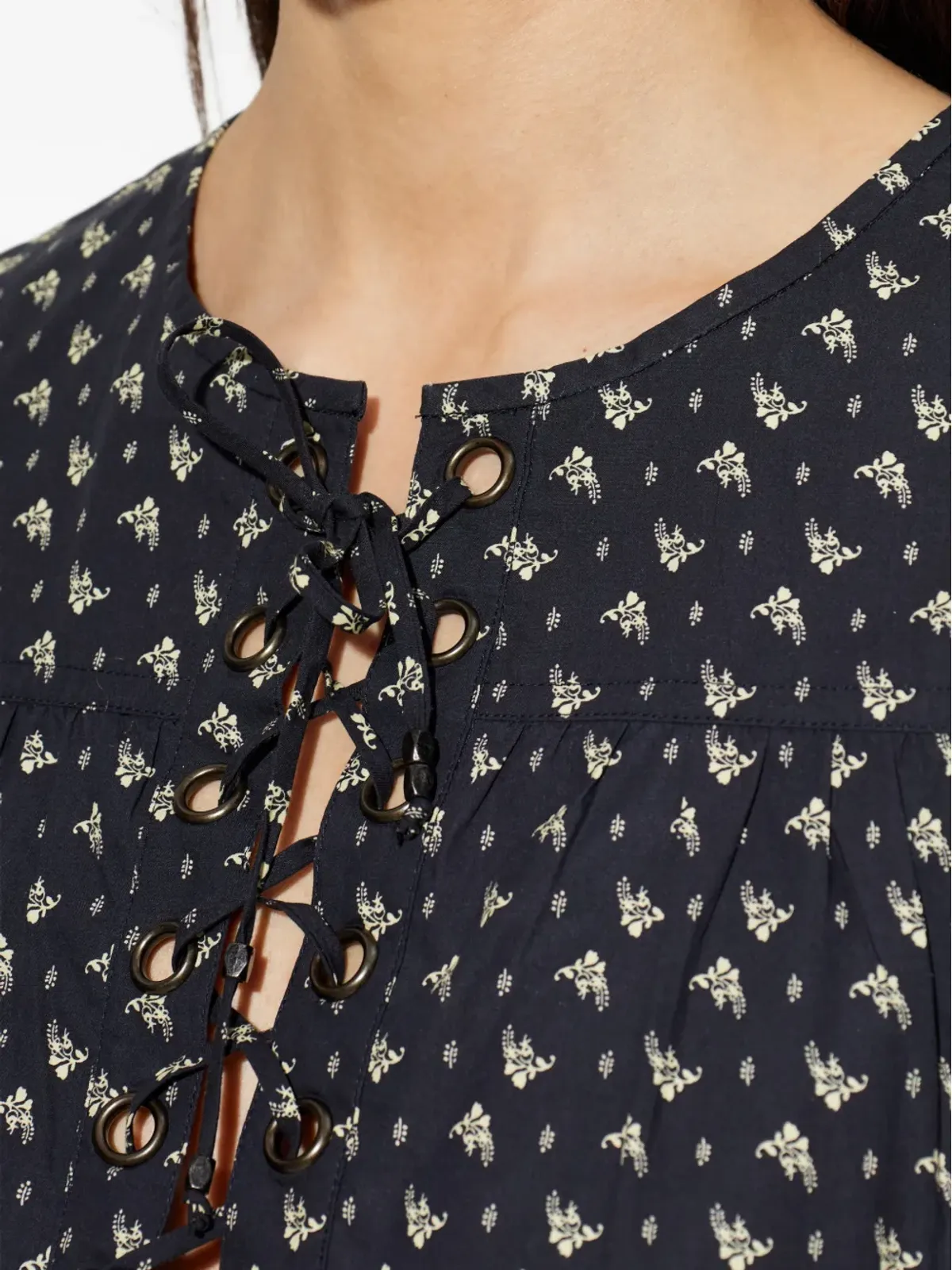 MARANT ÉTOILE Dianga レースアッププリントトップ - 画像5