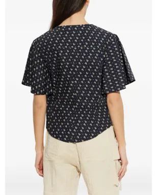 MARANT ÉTOILE Dianga レースアッププリントトップ - サムネイル4