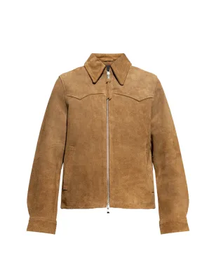 AllSaints デルコット ジップド スエード ジャケット - サムネイル1