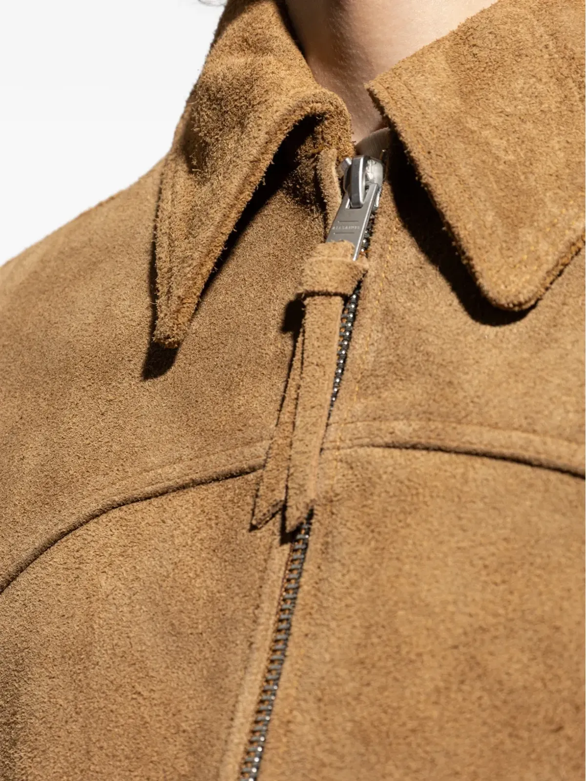 AllSaints デルコット ジップド スエード ジャケット - 画像5