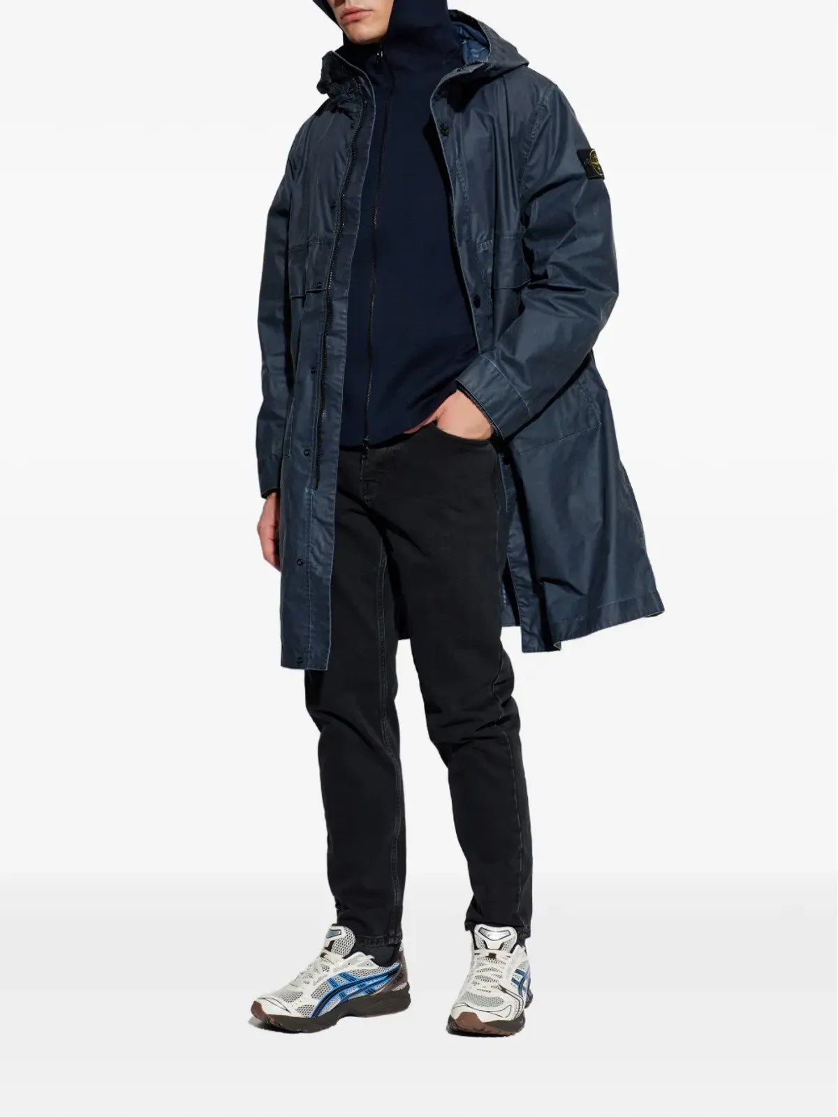 Stone Island ジップアップフードパーカー - Blue - 画像2