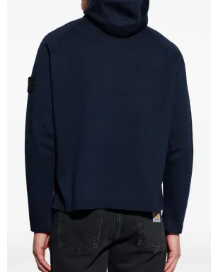 Stone Island ジップアップフードパーカー - Blue - サムネイル4