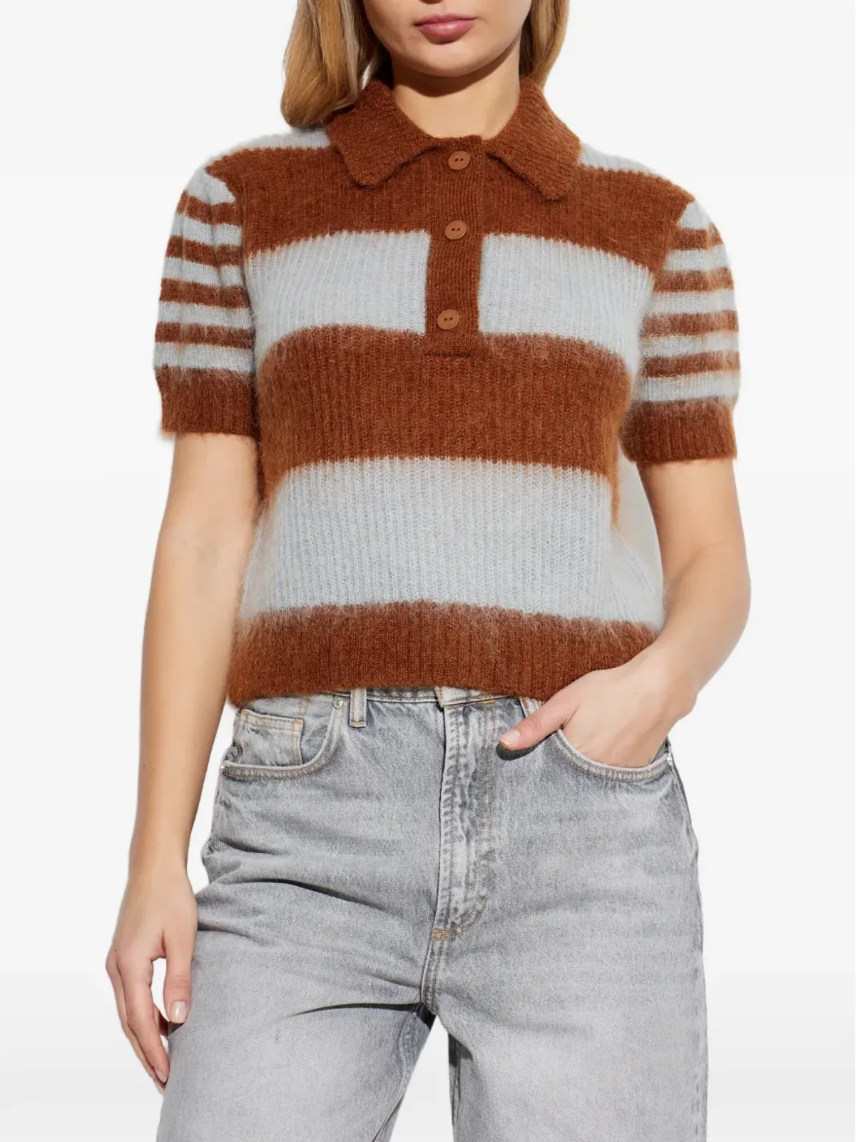 AllSaints ポロトップス（ストライプ柄） - 画像3