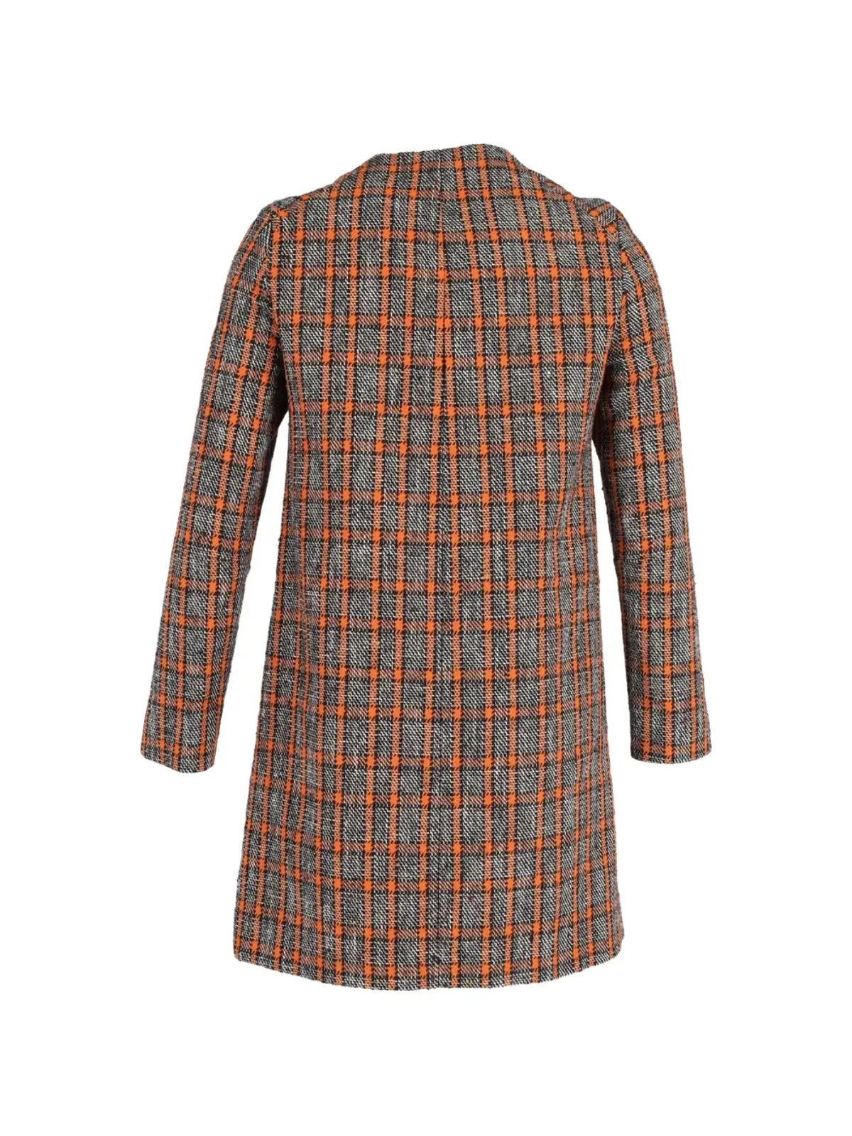 Marni Pre-Owned チェック柄ノーカラーコート - グレー - 画像2