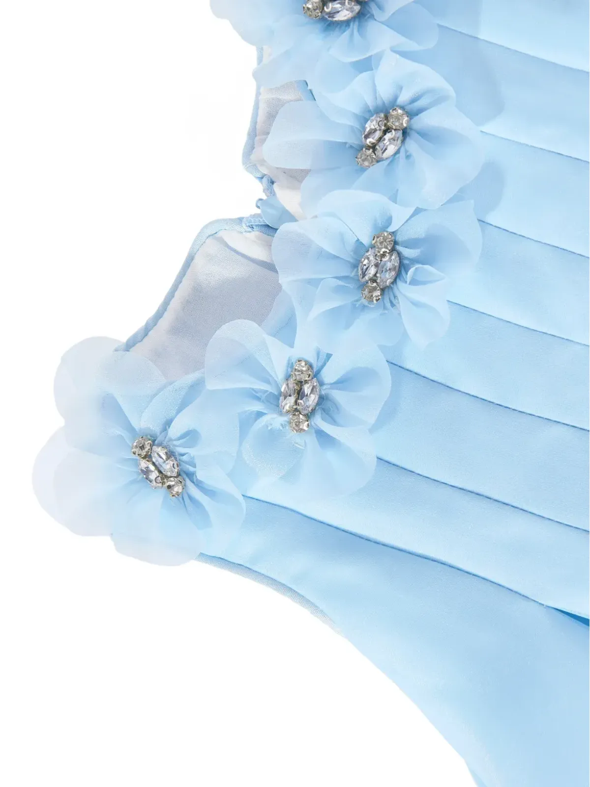 Dress & Fleur フローラルアップリケ付きドレスセット - ブルー - 画像5