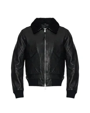 AllSaints Vaucluse レザーアビエータージャケット - サムネイル1