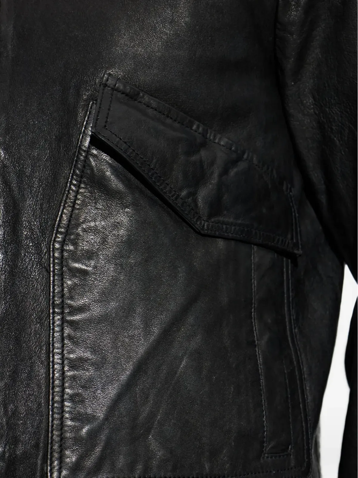 AllSaints Vaucluse レザーアビエータージャケット - 画像5