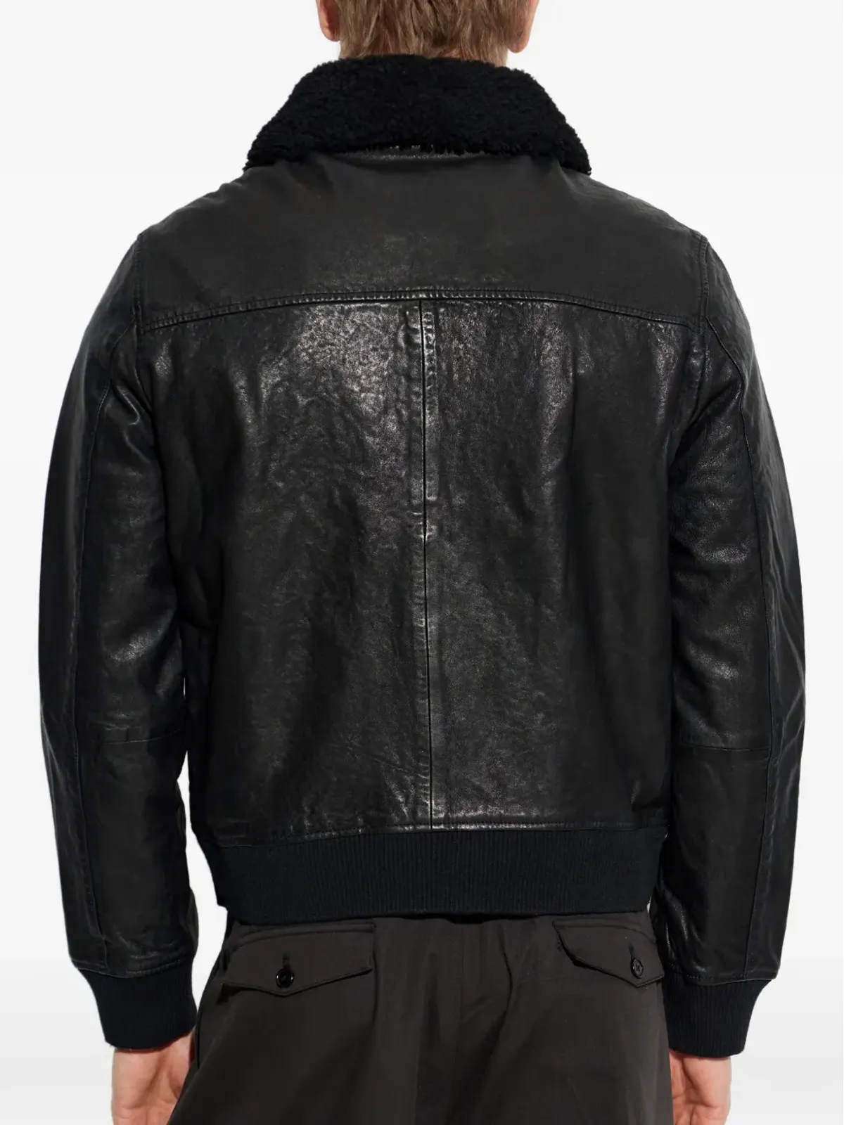 AllSaints Vaucluse レザーアビエータージャケット - 画像4