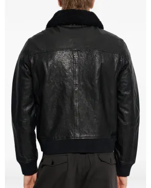 AllSaints Vaucluse レザーアビエータージャケット - サムネイル4