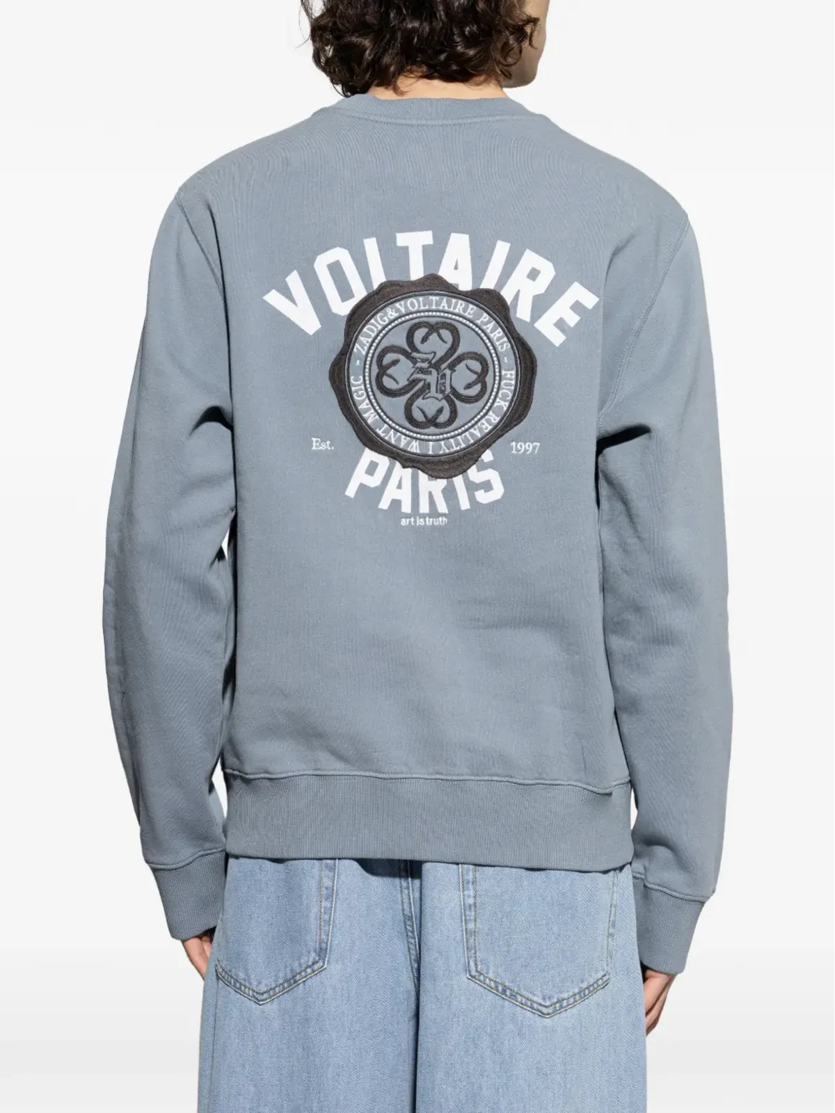 Zadig&Voltaire アップリケ クルーネック スウェットシャツ ブルー - 画像4