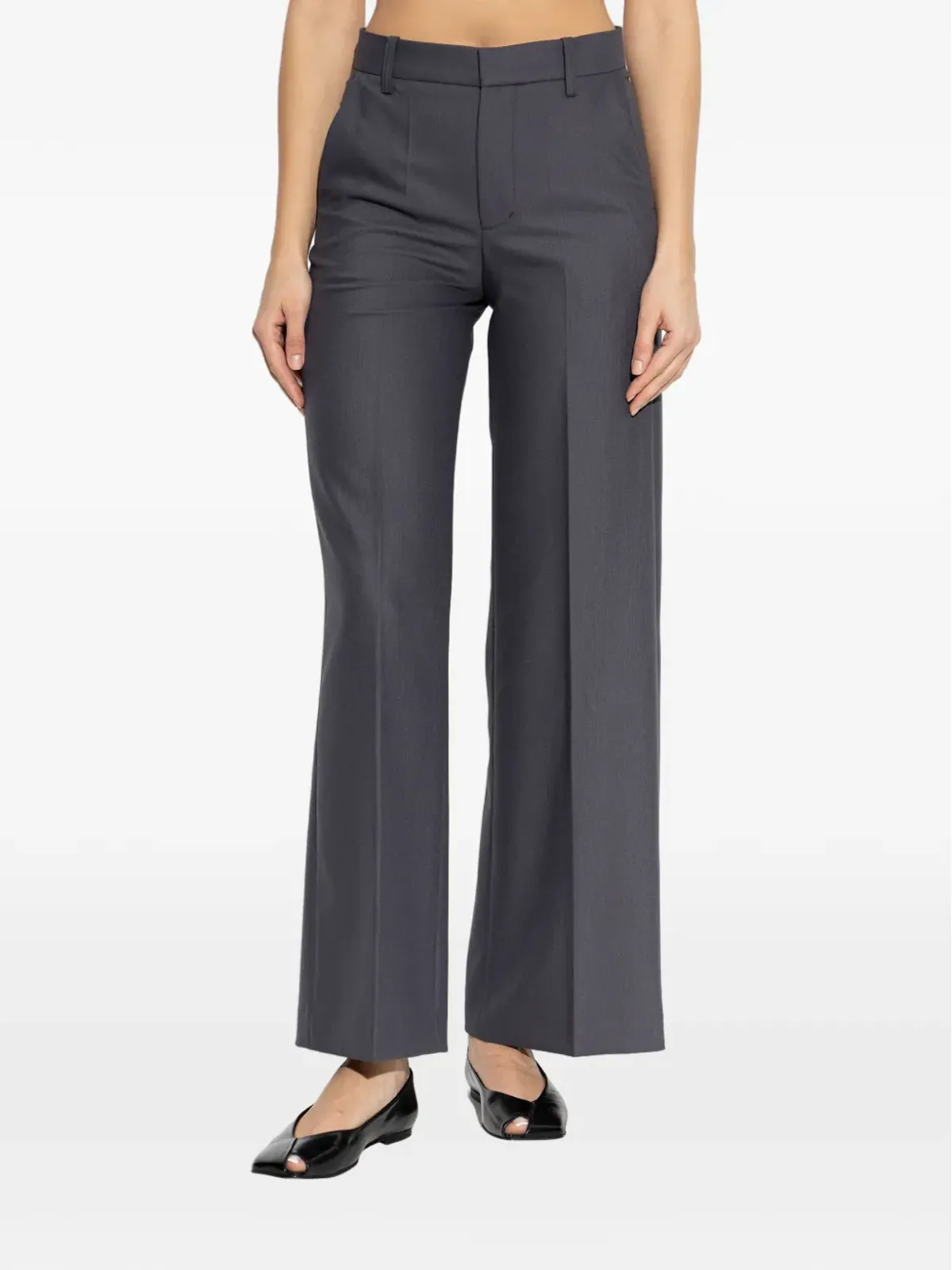 Zadig&Voltaire 隠しファスナー付きベルトループパンツ グレー - 画像3