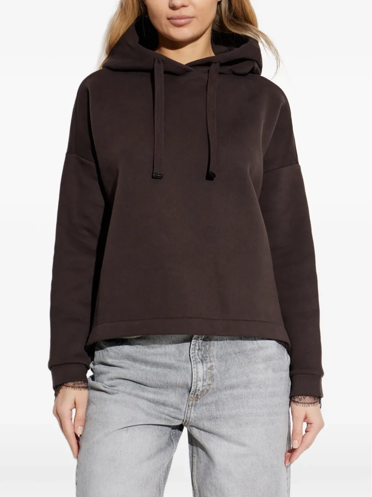 AllSaints レースディテールフード付きパーカー - 画像3