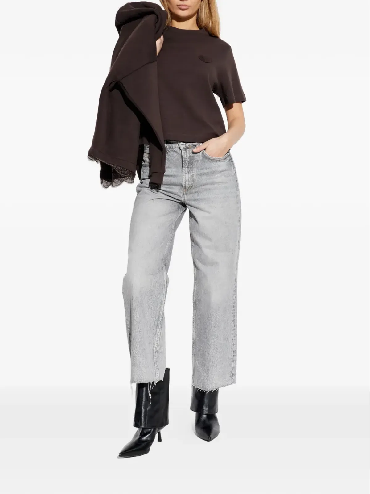 AllSaints リサ ハート刺繍入り Tシャツ - 画像2