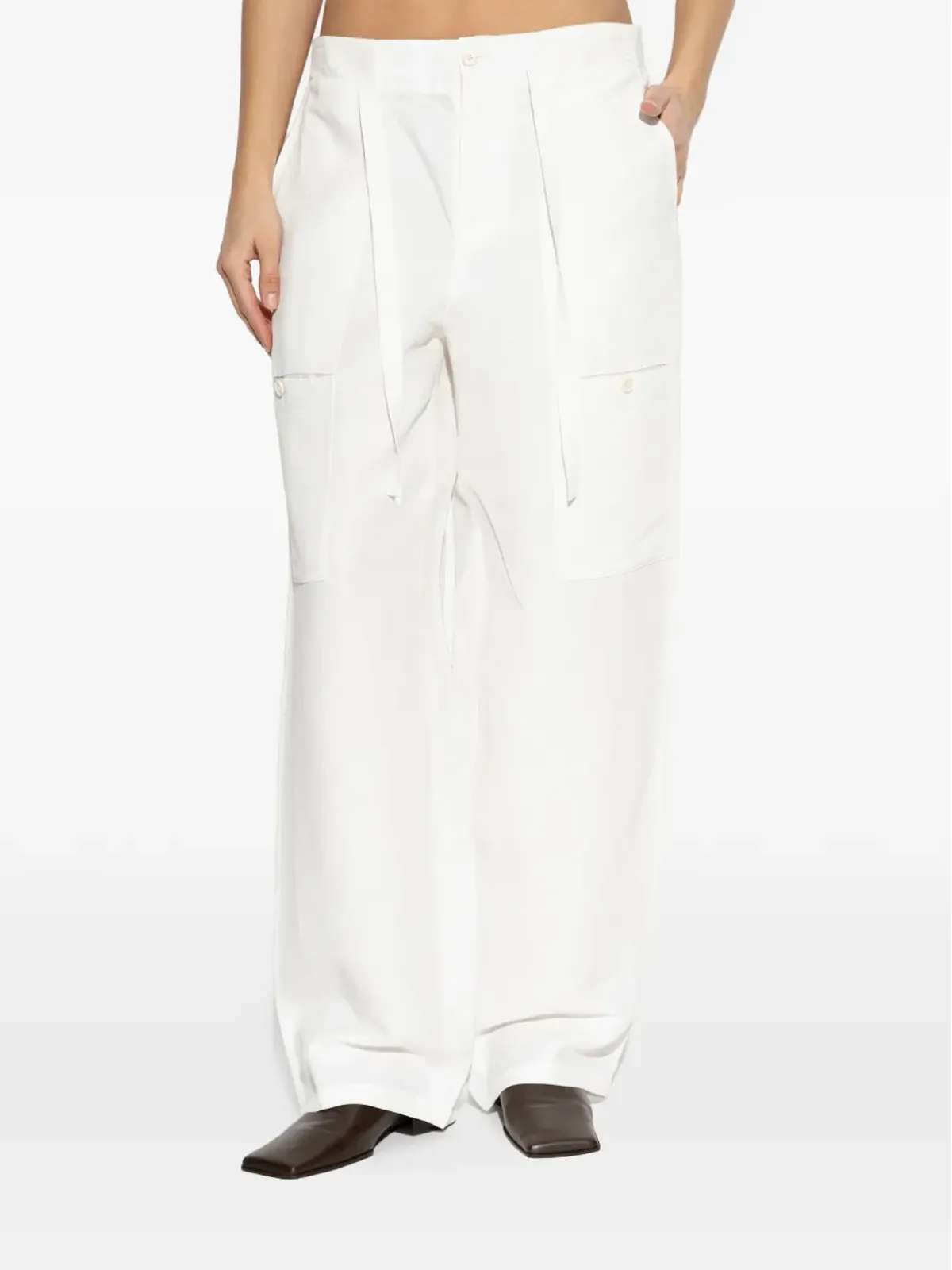 JIL SANDER+ カーゴポケット付き タイファスニングパンツ - 画像3