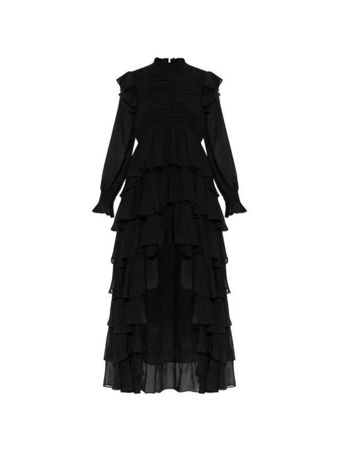ALLSAINTS AllSaints レイラ ラッフル長袖ミディドレスの商品画像