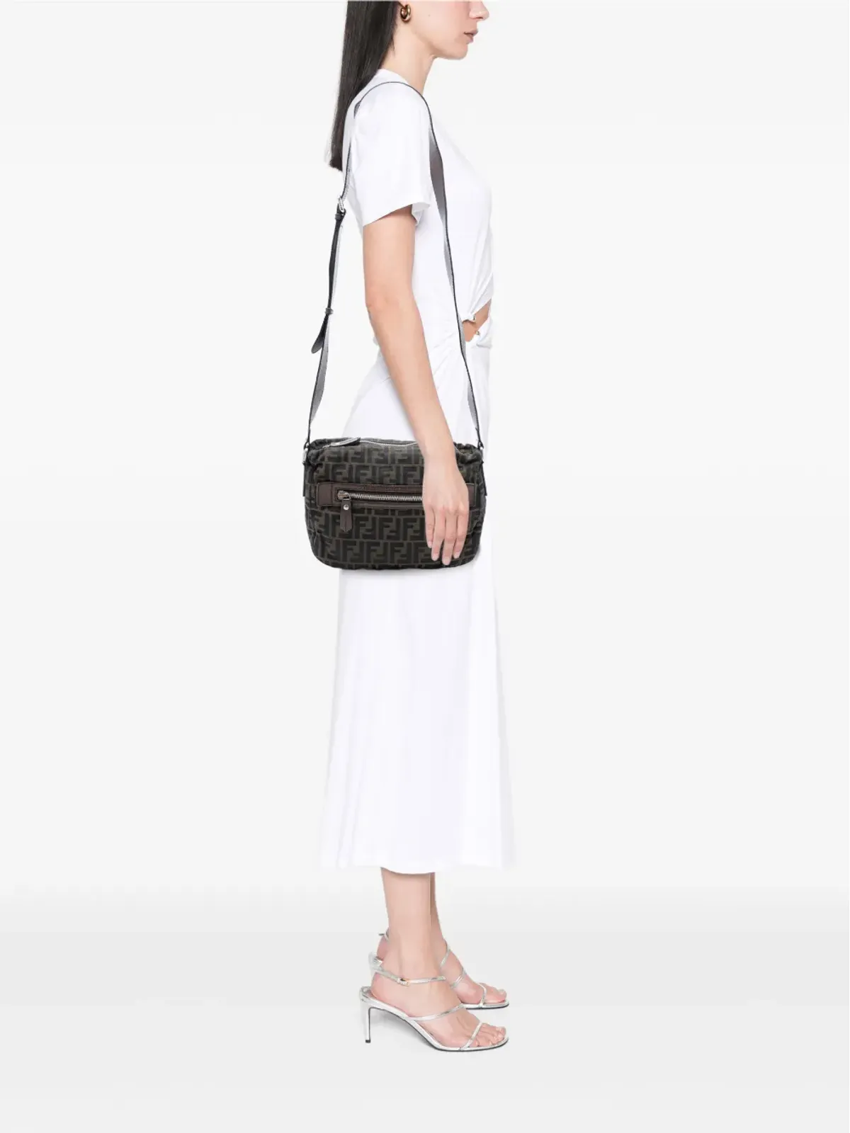 Fendi Pre-Owned Zucca キャンバス クロスボディバッグ - 画像2