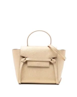 Celine Pre-Owned 2019 Nano Grained Calfskin Belt Bag Satchel - Gold - サムネイル1
