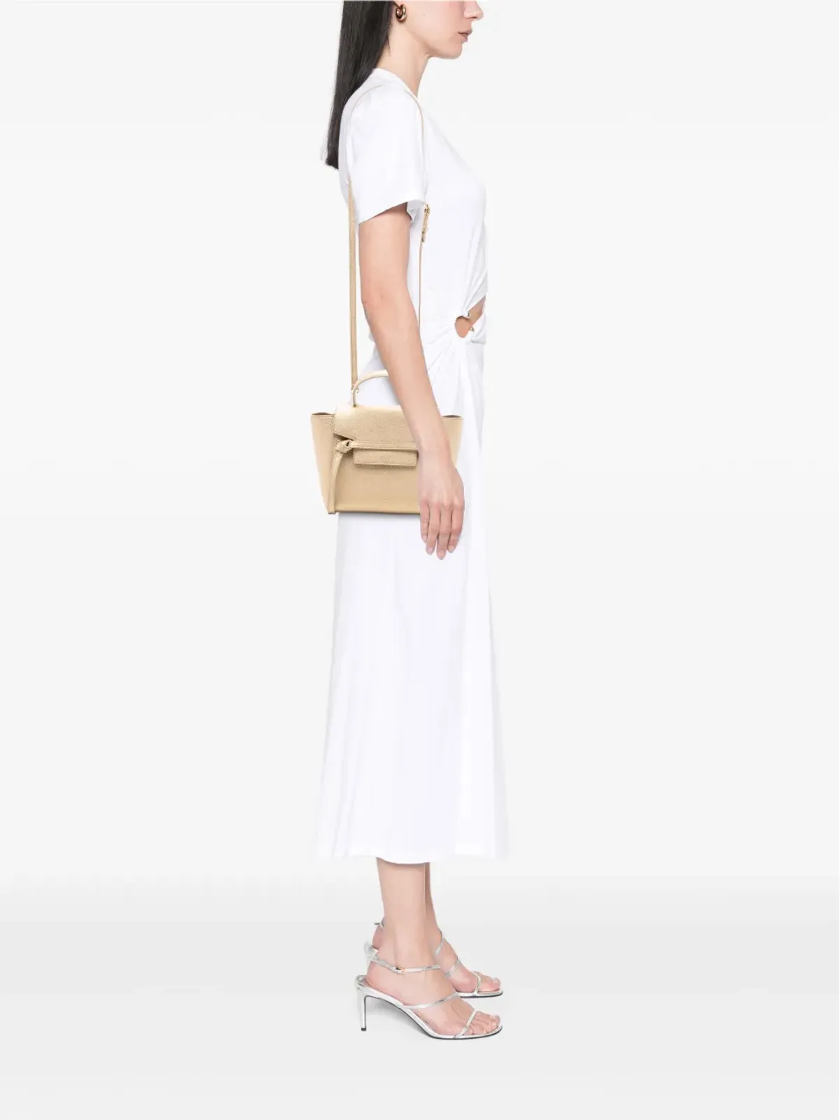 Celine Pre-Owned 2019 Nano Grained Calfskin Belt Bag Satchel - Gold - 画像2