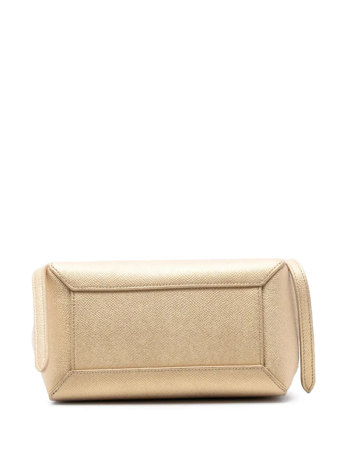 Celine Pre-Owned 2019 Nano Grained Calfskin Belt Bag Satchel - Gold - 画像4