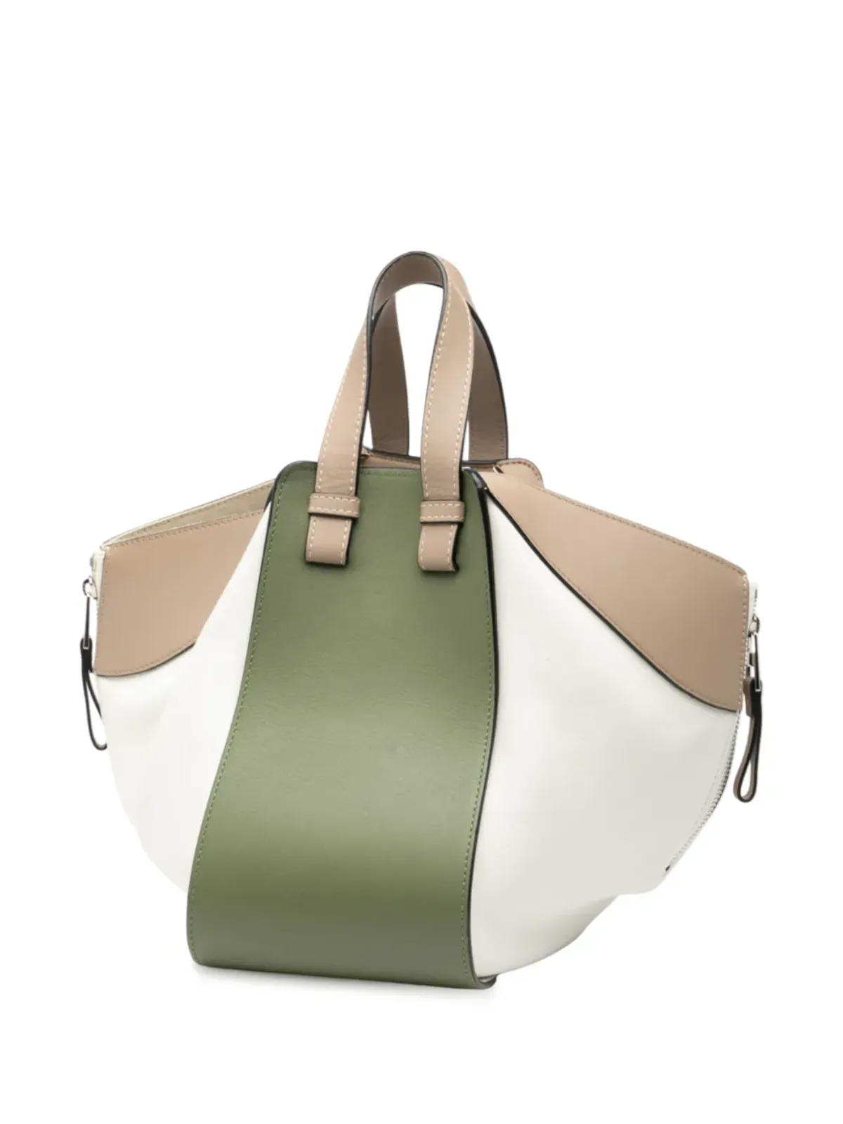 Loewe ビンテージ 2020年 トリコロール ソフトグレイン カーフスキン ハンモックバッグ サッチェル - 画像3