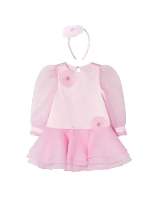 Dress & Fleur 花柄アップリケの層状ドレスセット - ピンク - サムネイル1