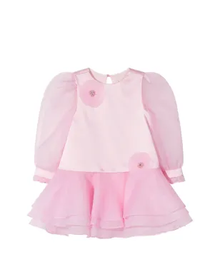 Dress & Fleur 花柄アップリケの層状ドレスセット - ピンク - サムネイル2