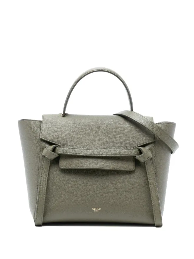 Celine Pre-Owned Celine Pre-Owned 2018 マイクログレインカーフスキン ベルトバッグ/サッチェル グリーンの商品画像