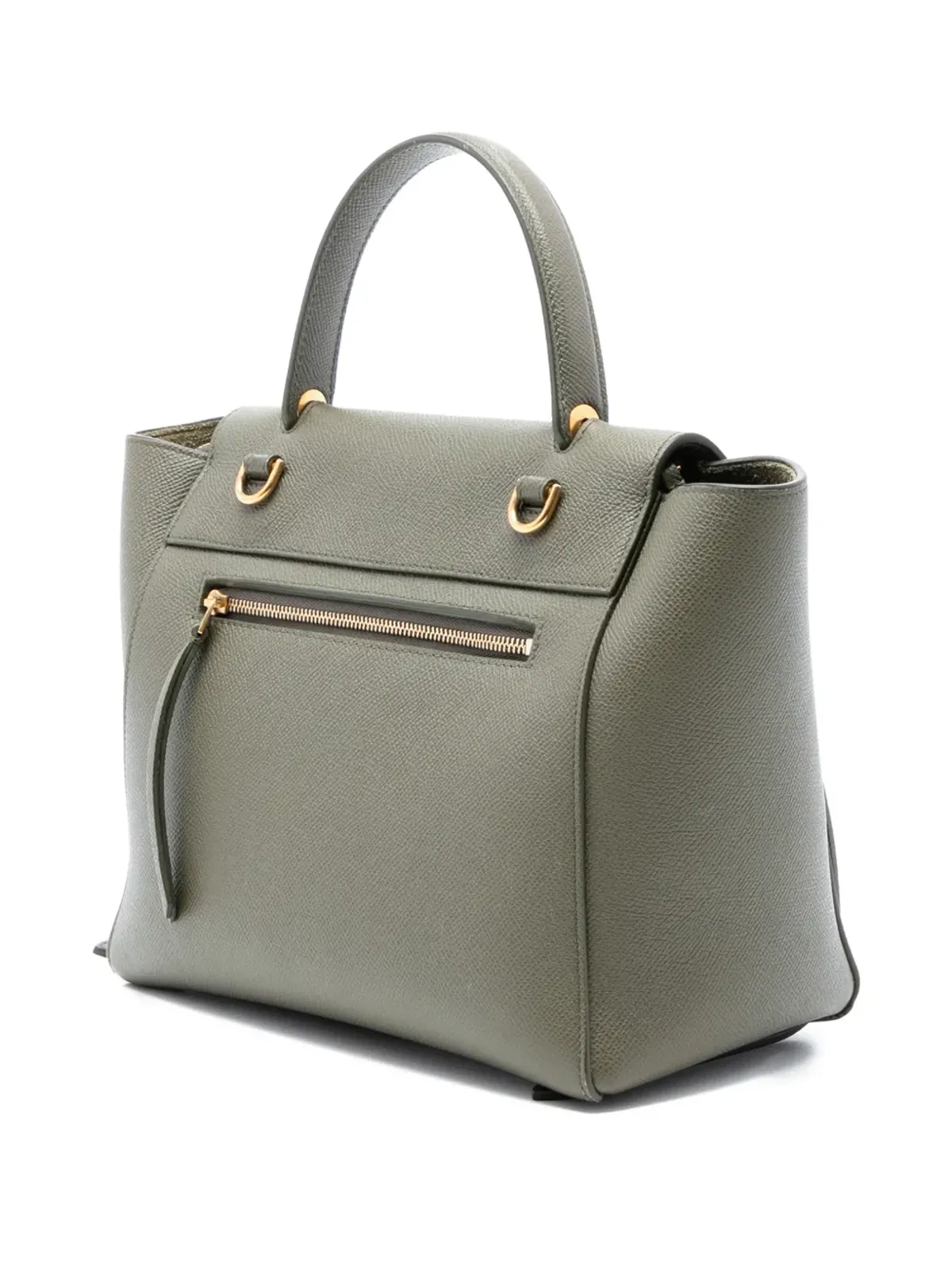 Celine Pre-Owned 2018 マイクログレインカーフスキン ベルトバッグ/サッチェル グリーン - 画像3