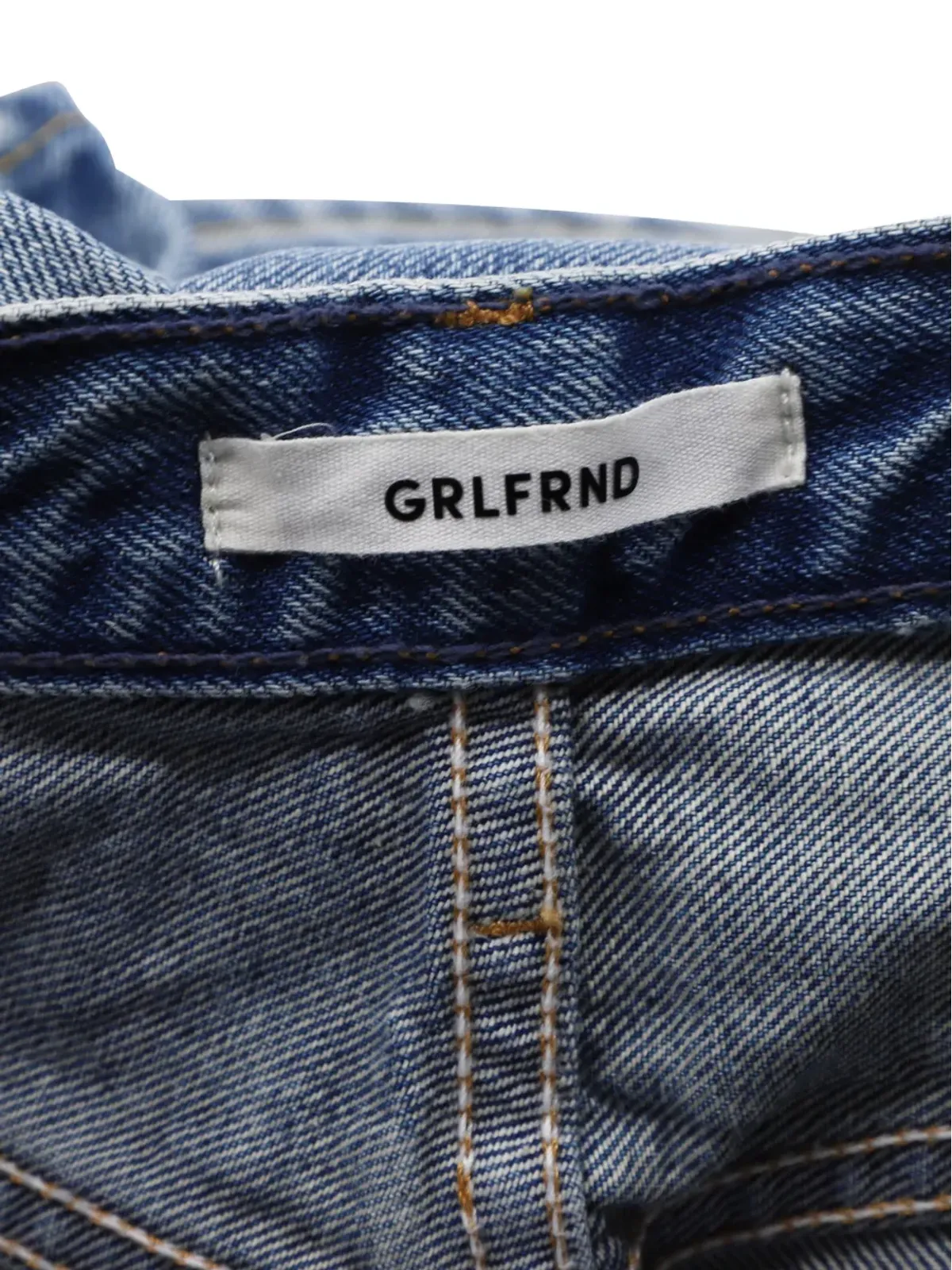 Grlfrnd 青色ストレートジーンズ - 画像5