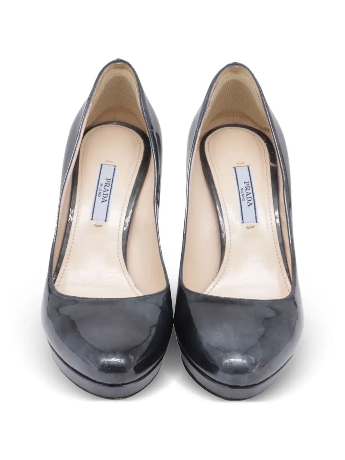 Prada Pre-Owned ポインテッドトゥ・プラットフォームパンプス - ブラック - 画像4