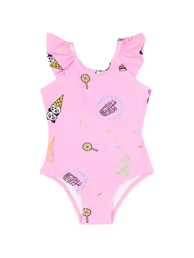 Kenzo Kids Kenzo Kids フリル付きプリント水着の商品画像