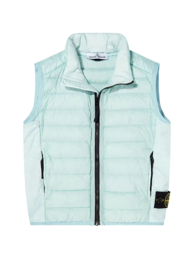 Stone Island Junior Stone Island Junior ジップファスナー付き キルテッド ノースリーブ ベストの商品画像