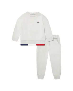 Moncler Enfant ロゴストライプ トラックスーツ グレー - サムネイル1