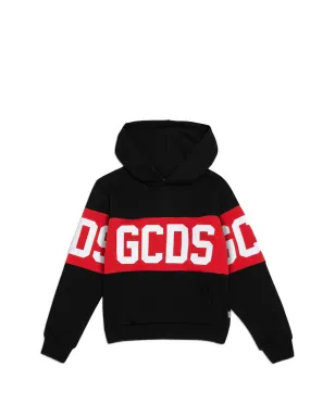 Gcds Kids バンドロゴ クルーネック スウェットシャツ ブラック - サムネイル1