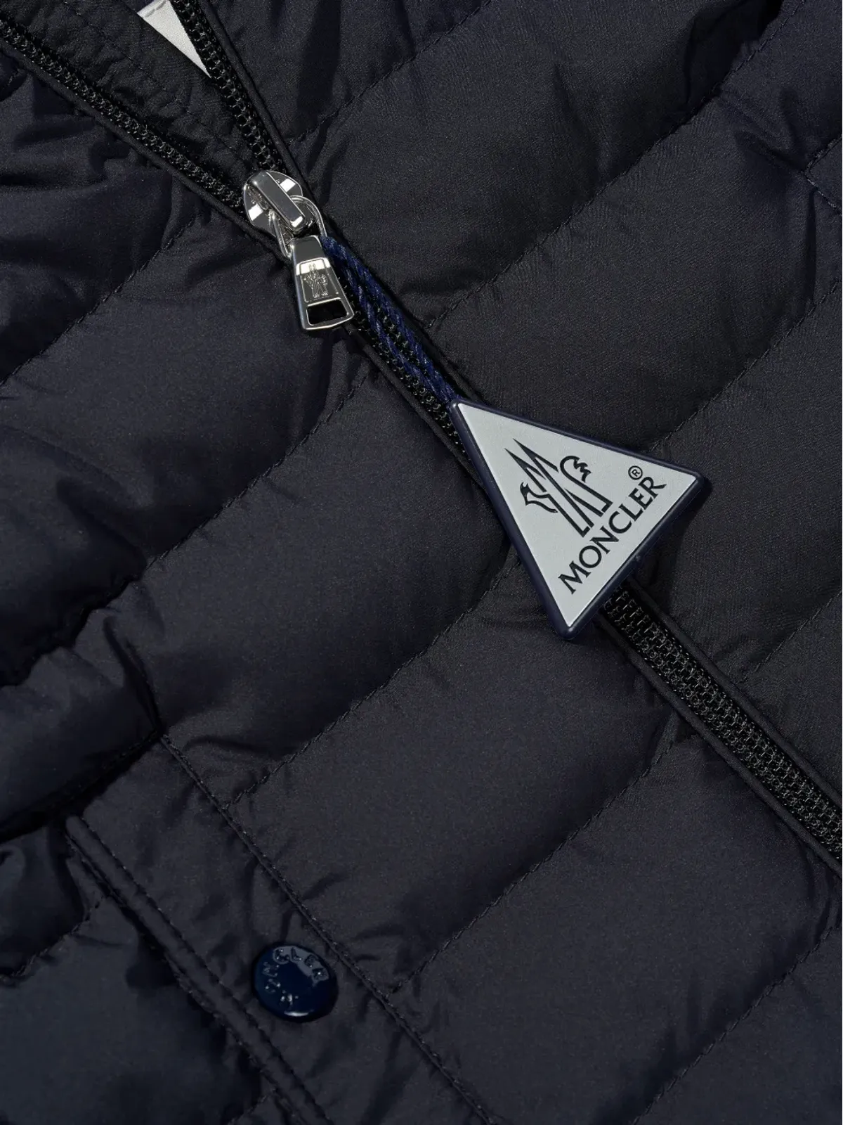 Moncler Enfant Dilar キルテッド フーデッドジャケット ブルー - 画像4