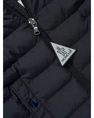 Moncler Enfant Dilar キルテッド フーデッドジャケット ブルー - サムネイル4