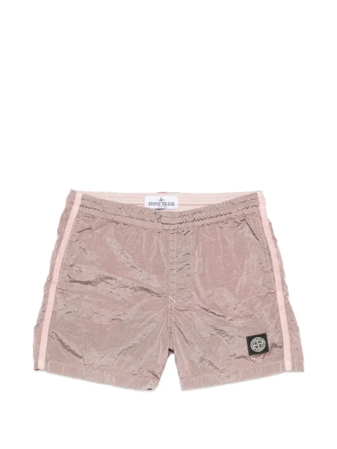Stone Island Junior Stone Island Junior サイドストライプスイムショーツ ピンクの商品画像