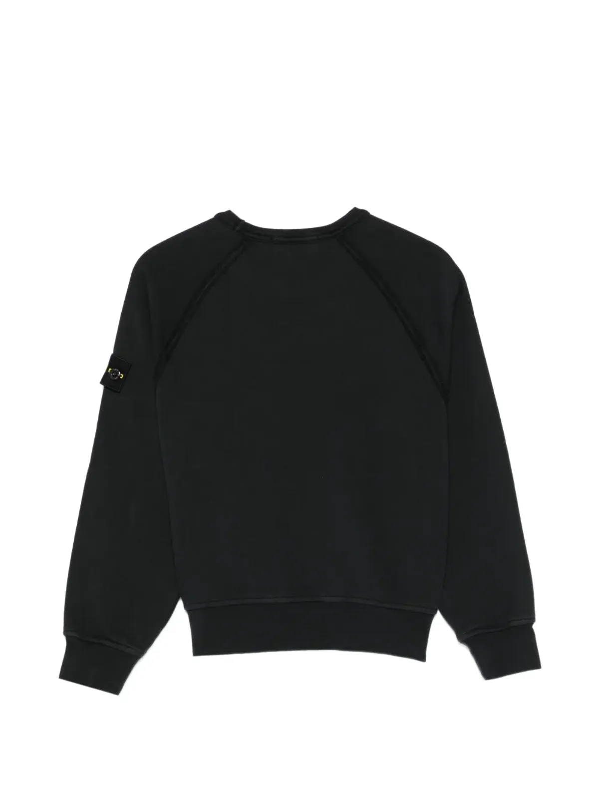 Stone Island Junior ラウンドネック ロゴパッチ スウェットシャツ ブラック - 画像2
