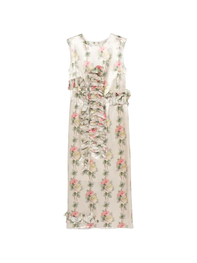 Meryll Rogge MERYLL ROGGE フリル花柄プリント ミディドレスの商品画像