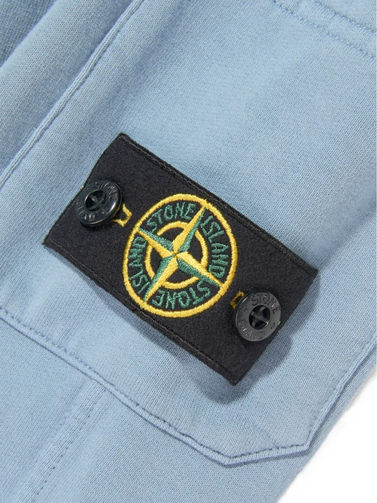 Stone Island Junior ロゴパッチポケット トラックパンツ ブルー - 画像3