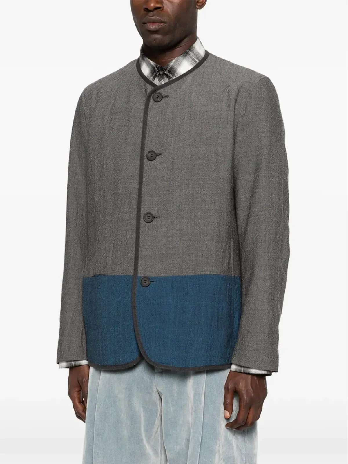 Issey Miyake Pre-Owned カラーなしボタンジャケット - 画像3