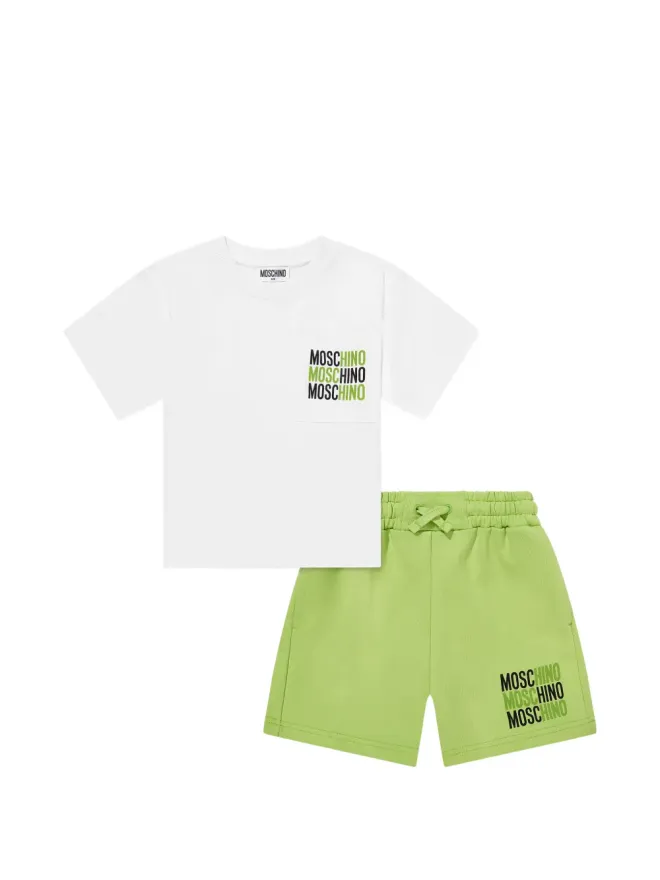 Moschino Kids Moschino Kids ドローコード付き ロゴプリント Tシャツとショーツ セットの商品画像