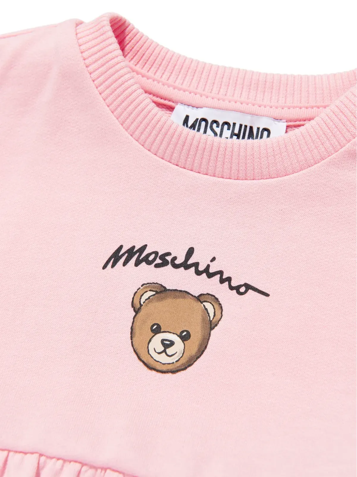 Moschino Kids テディプリントポケットドレス - 画像3