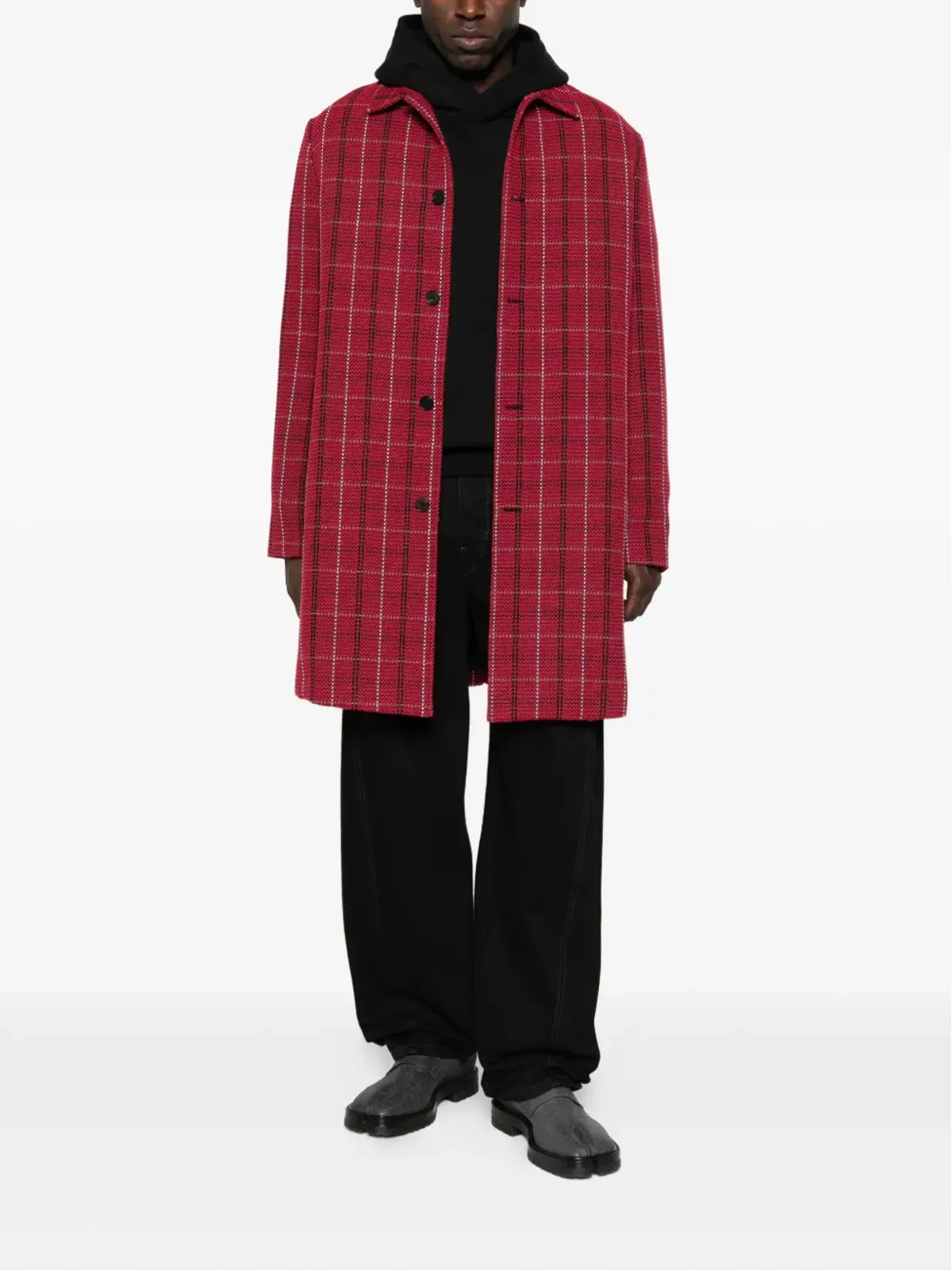 Alexander McQueen ビンテージ チェックボタンコート - 画像2